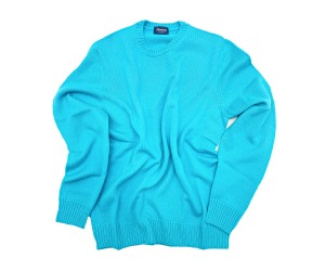Drumohr - Turquoise Blue Merino Wool Crewneck Knit