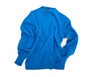 Drumohr - Sea blue Lambs Wool Crewneck Knit