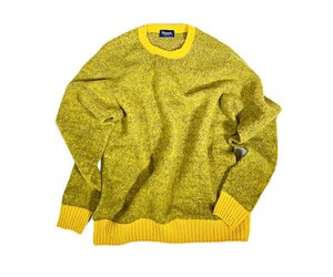 Drumohr - Yellow Grattato Lambs Wool Crewneck Knit